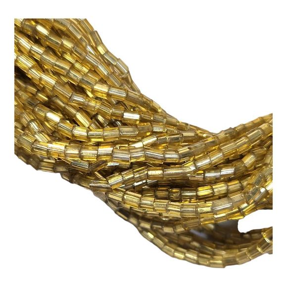 Vintage Twisted Gold Bead Multi-strand Necklace 20" - Picture 2 of 7